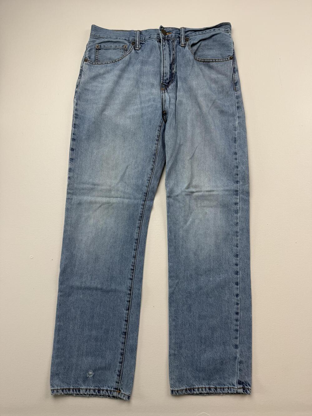 Gap Denim Straight Jeans Mens 31x30 Blue Light Wash Denim Straight Leg Casual